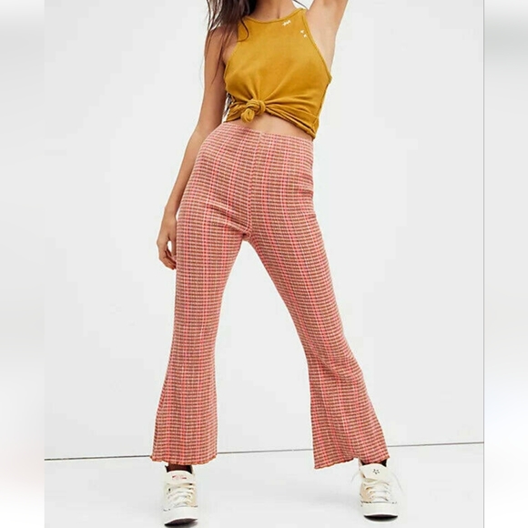 Free people Fine Line Slim Pant in Rust Combo - Picture 2 of 2